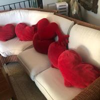 6 cuscini a forma di cuore