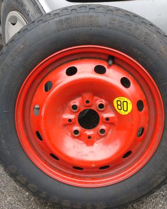 Ruotino a 4 dadi 135 80 R14