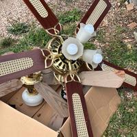 Lampadario con ventola