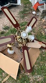 Lampadario con ventola