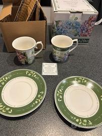 Set 2 tazzine + 2 piattini Brandani nuovi