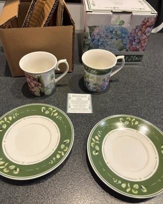 Set 2 tazzine + 2 piattini Brandani nuovi