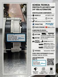 Alternatore Prestolite 24V 180A (AVI150P2114HP) NU