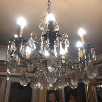 Lampadario a gocce 8 bracci cristallo