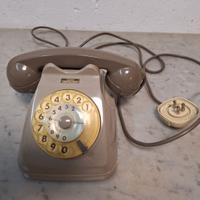 Telefono fisso SIP disco rotella grigio vintage