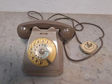 Telefono fisso SIP disco rotella grigio vintage