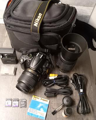 Nikon D5000 4798 SCATTI! + 2 Lenti VR + Accessori