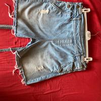 Salopette corta in jeans