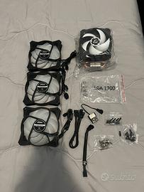 Kit PC: 3 ventole + dissipatore CPU + accessori
