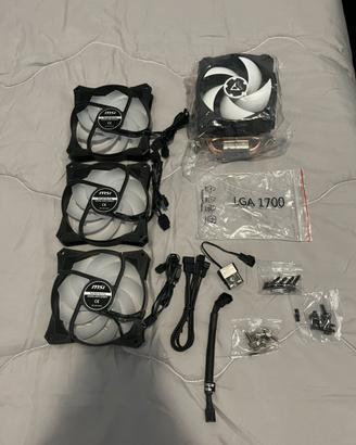 Kit PC: 3 ventole + dissipatore CPU + accessori