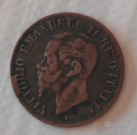 Moneta 2 Centesimi 1861 Vittorio Emanuele II.