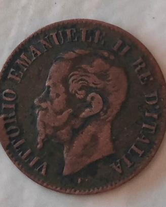 Moneta 2 Centesimi 1861 Vittorio Emanuele II.