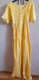Abito donna lungo giallo Leggero