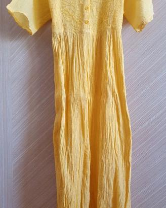 Abito donna lungo giallo Leggero