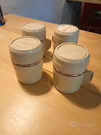 lotto 4 tazze termiche thermos per caffè espresso 