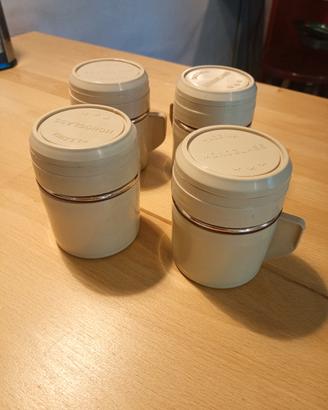 lotto 4 tazze termiche thermos per caffè espresso 