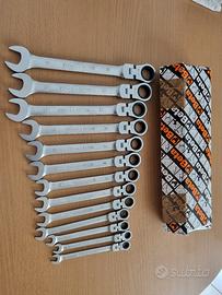 chiavi beta a cricchetto con snodo 13 pezzi 