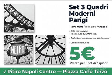 Set tre quadri moderni Parigi 