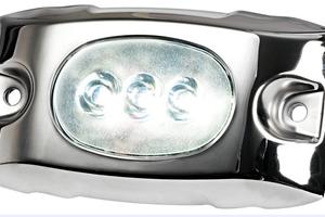 Faretti subacquei LED blu e bianchi per barche