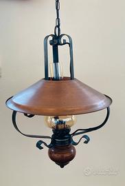 Lampadario vintage stile country