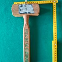 martello avvocato dei creditori in  legno vintage 