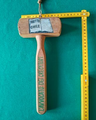 martello avvocato dei creditori in  legno vintage 
