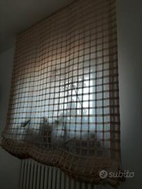 tenda a pacchetto geometrica in lino  con cuscini