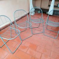 Sedie in acciaio richiudibili
