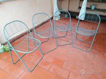 Sedie in acciaio richiudibili