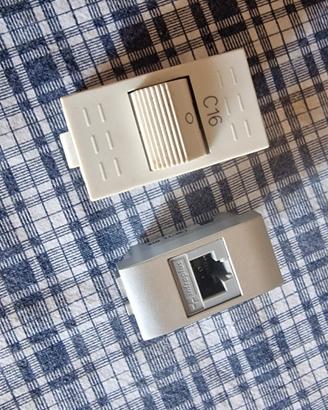 Interruttore Magnet. Minimizzato 16A + Presa LAN
