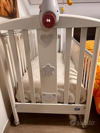 Culla bianca Pali modello birillo + materasso