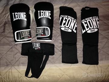 Guantoni, paratibie, conchiglia LEONE