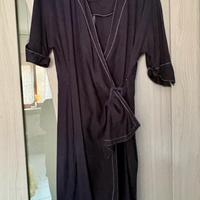 Vestito blu portafoglio