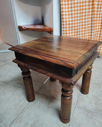 Tavolino da salotto in legno massello