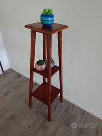 Colonna a tre ripiani in legno - altezza cm. 101