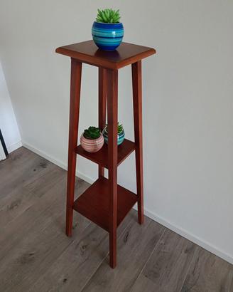 Colonna a tre ripiani in legno - altezza cm. 101
