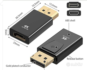Adattatore DisplayPort a HDMI 4K