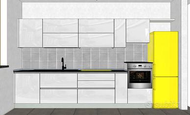 Cucina bianco laccato pari al nuovo
