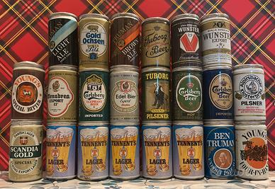 Collezione di 22 Lattine di Birra Vintage