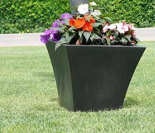 Vaso Quadro CRATERE - Cm 40x40x34H in resina-plast