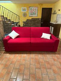 Divano letto rosso Fratelli Ranucci COME NUOVO