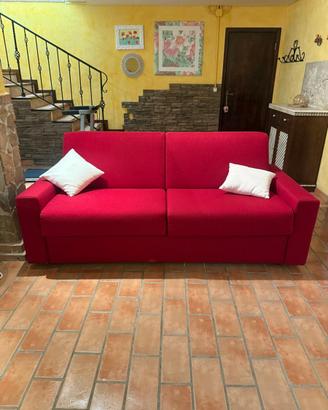 Divano letto rosso Fratelli Ranucci COME NUOVO