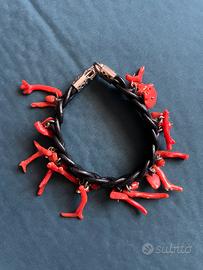 Braccialetto argento con coralli veri