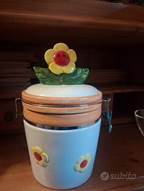ribasso barattolo porta biscotti in ceramica 