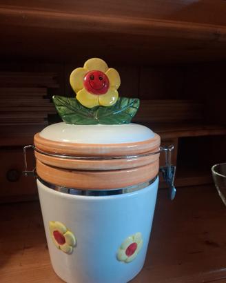 ribasso barattolo porta biscotti in ceramica 