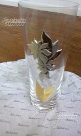Vaso cristallo e argento nuovo