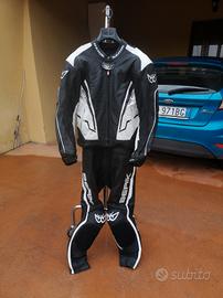 tuta moto 50 divisibile perfetta in pelle