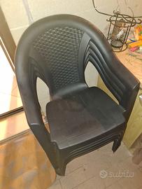 sedie di plastica da giardino 