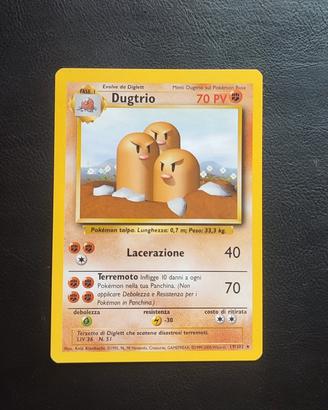 Carta Pokémon Dugtrio rara 19/102 ita