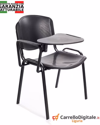 Sedie riunione conferenza +scrittoio plastica nera